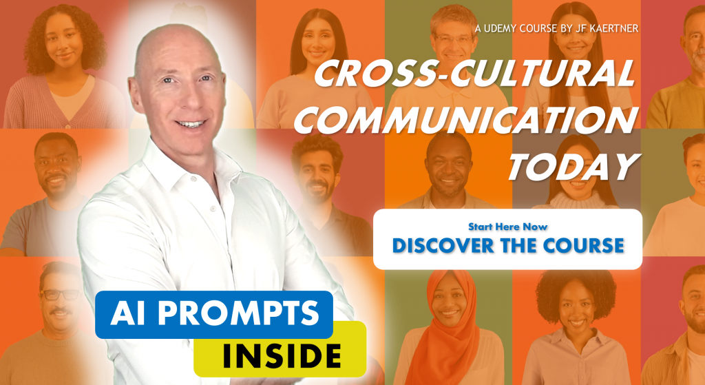 Banner Cover Cross-Cultural Communication Today Succeed internationally AI Prompts Inside - JF Kaertner